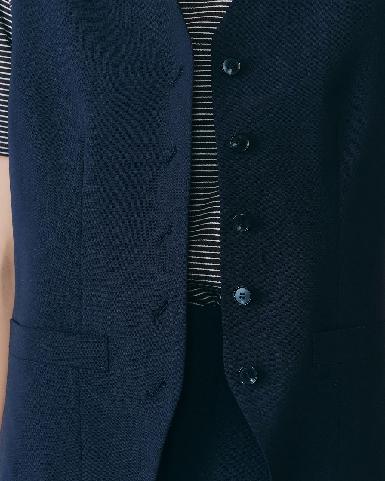 【6月下旬お届け】T/W CRAPE GILET
