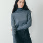 COTTON SILK HIGH NECK KNIT