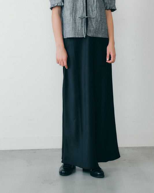 SATIN LONG SKIRT
