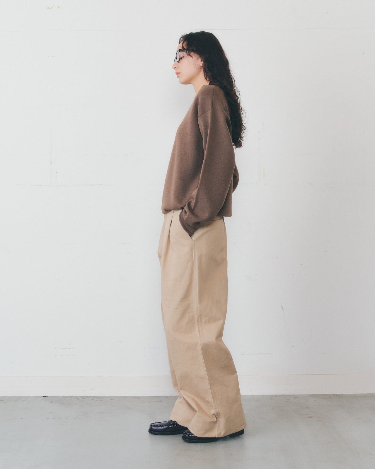 【2月上旬入荷予定】COTTON TWILL WIDE PANTS