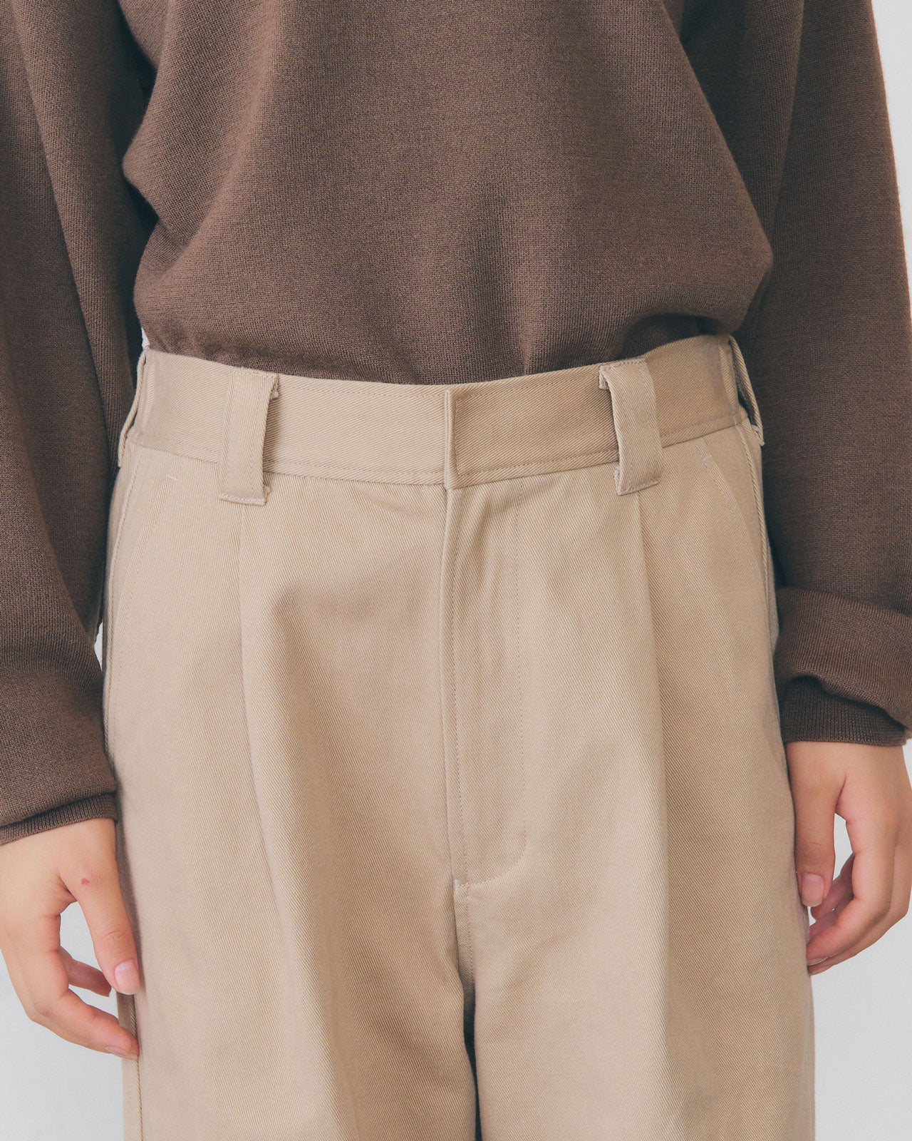 【2月上旬入荷予定】COTTON TWILL WIDE PANTS