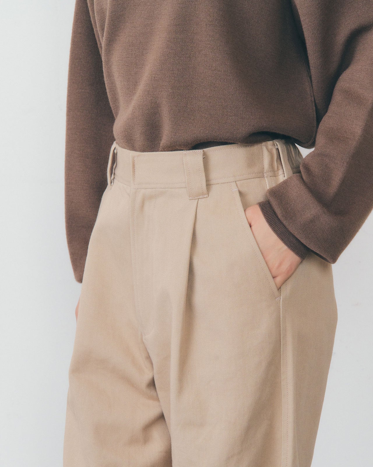 COTTON TWILL WIDE PANTS – Shinzone