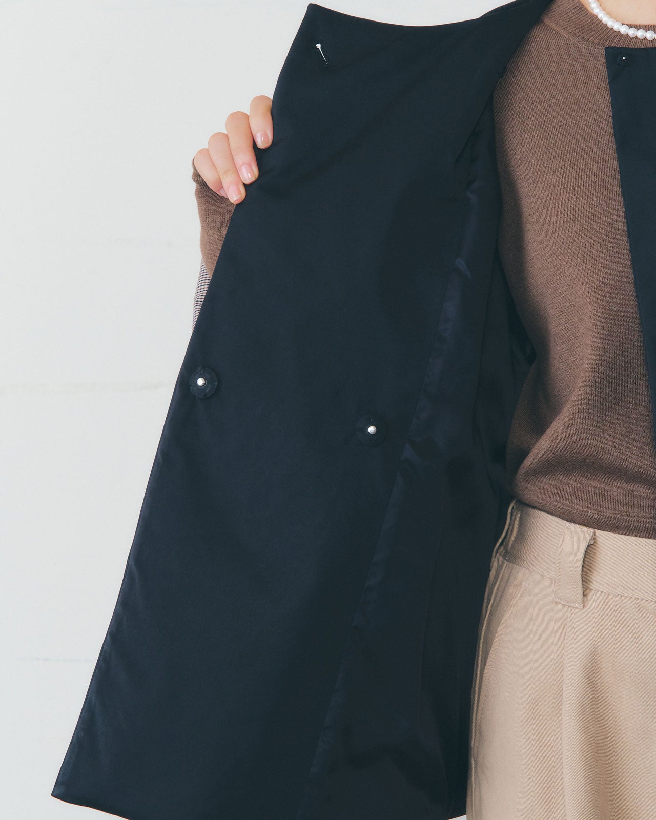 【1月中旬お届け】COLLARLESS PADDED COAT