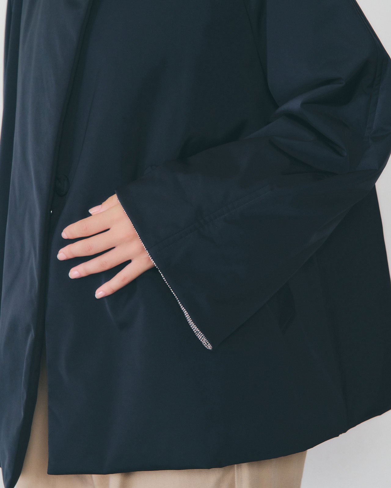 【1月中旬お届け】COLLARLESS PADDED COAT