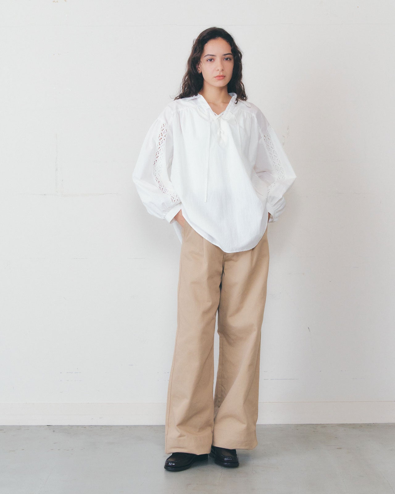 【2月上旬入荷予定】COTTON TWILL WIDE PANTS