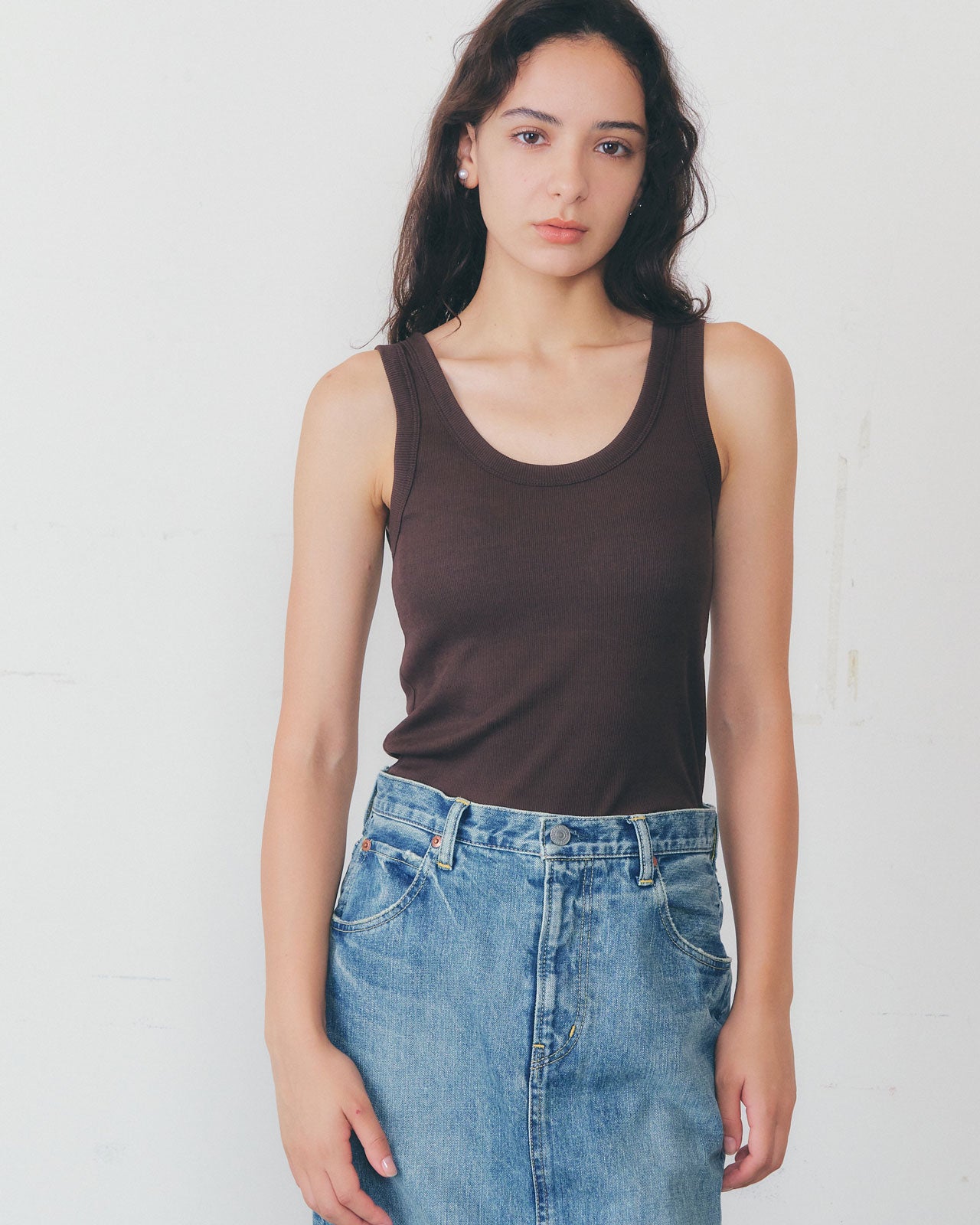 【2月下旬入荷予定】SHEER RIB TANK TOP