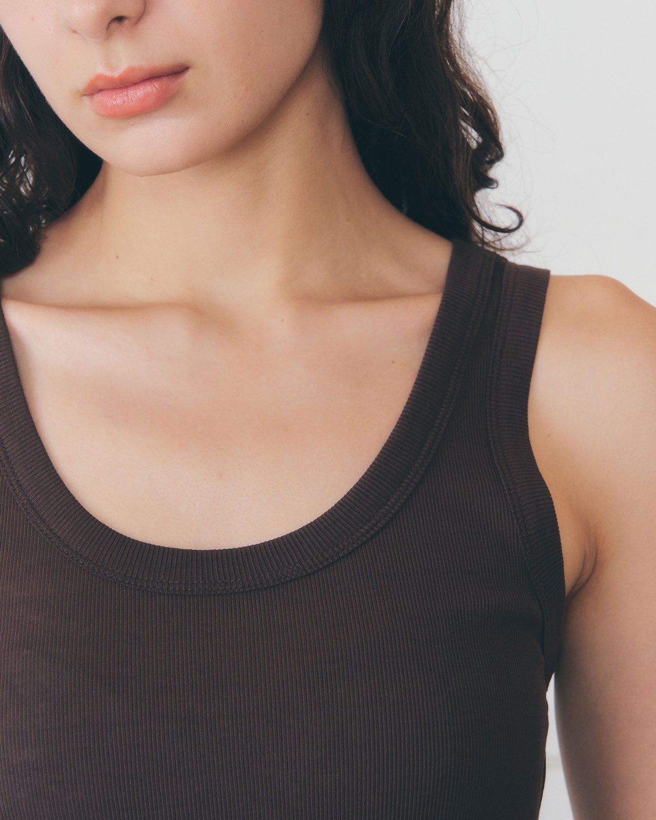 【2月下旬入荷予定】SHEER RIB TANK TOP