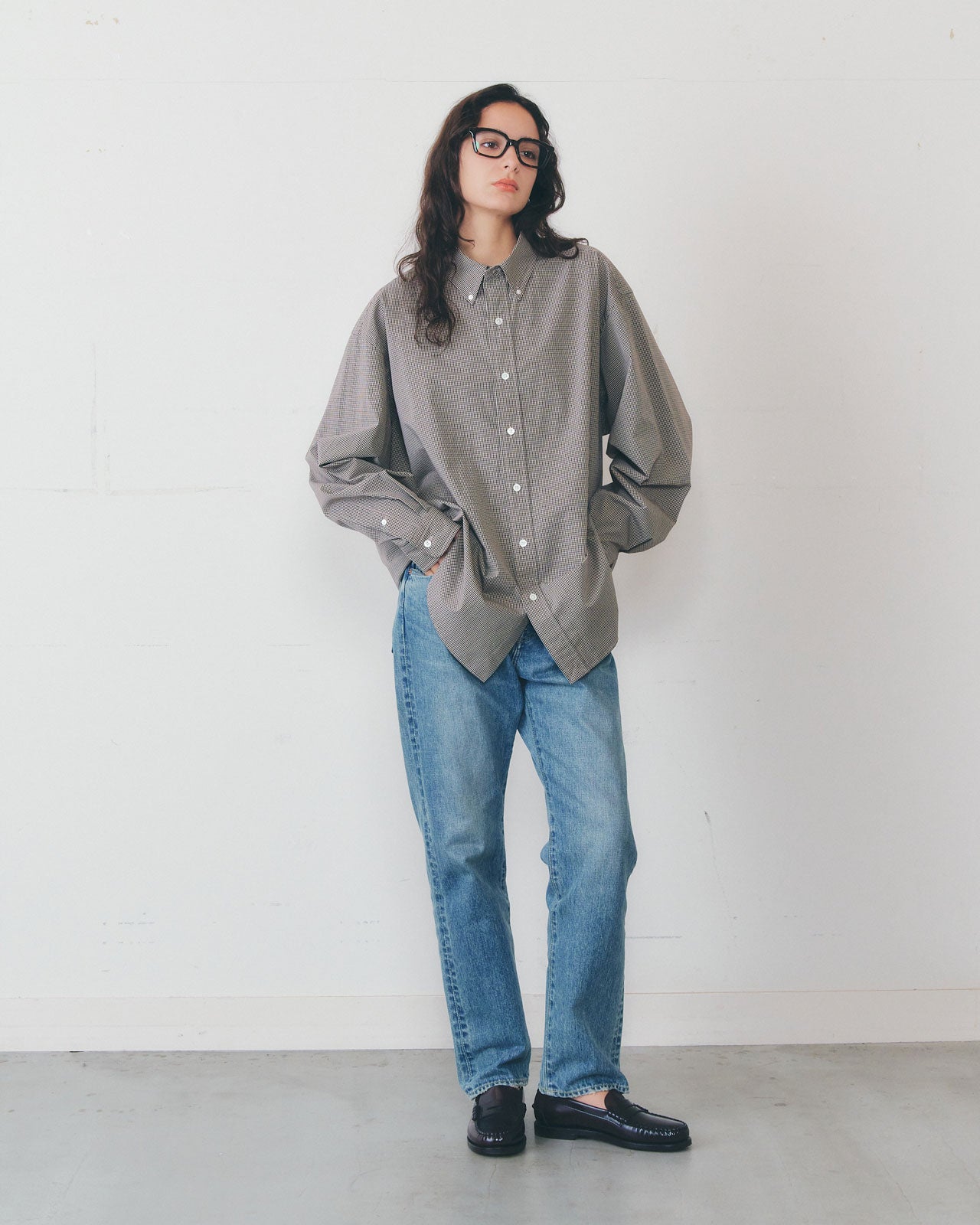 【12月下旬お届け】MINI CHECK DADDY SHIRT