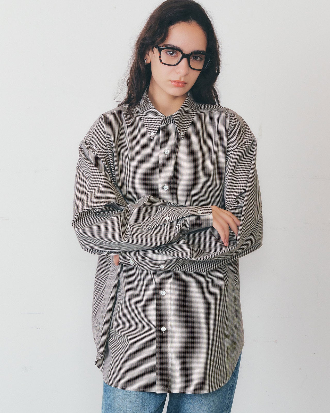 【12月下旬お届け】MINI CHECK DADDY SHIRT