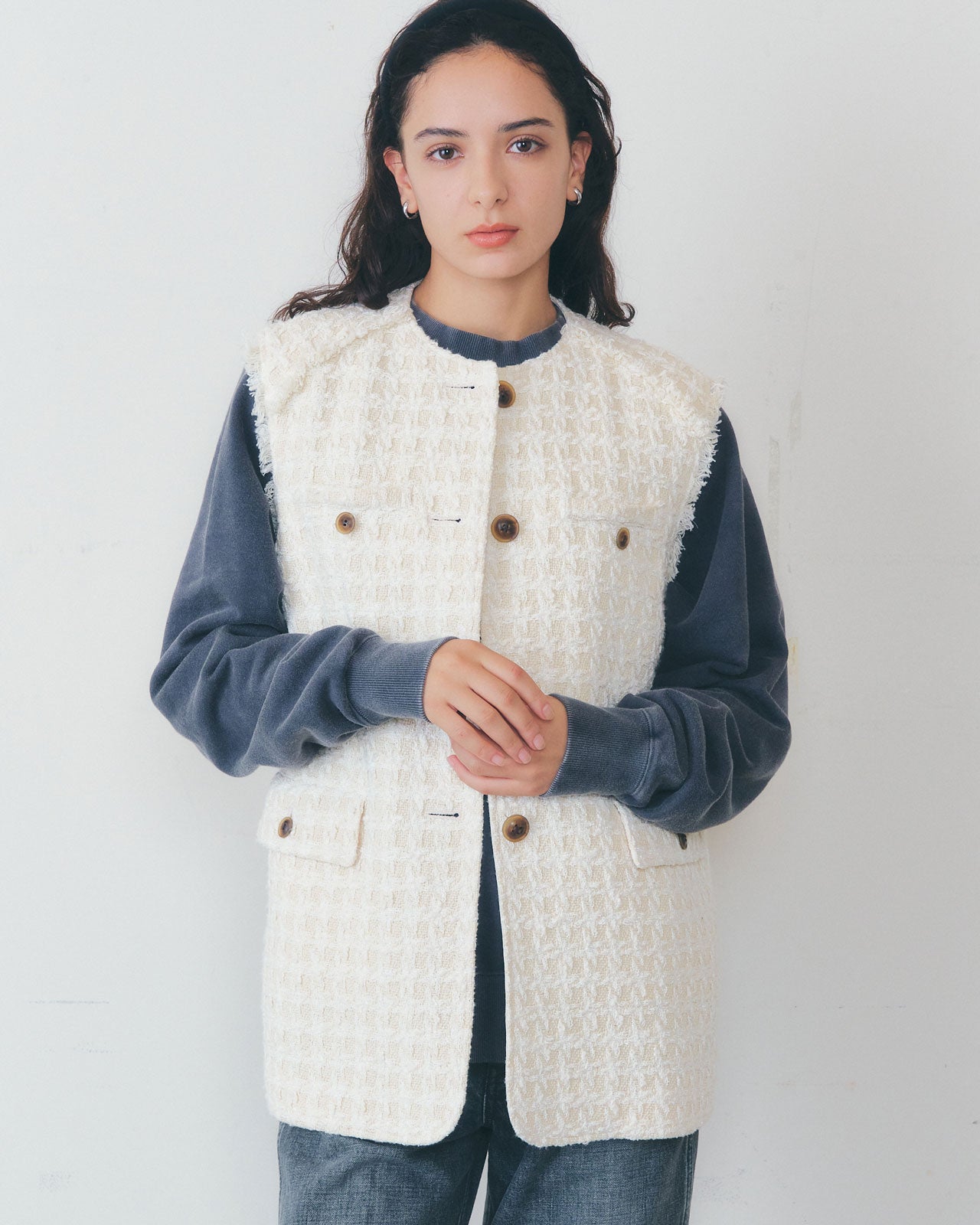 TWEED GILET – Shinzone