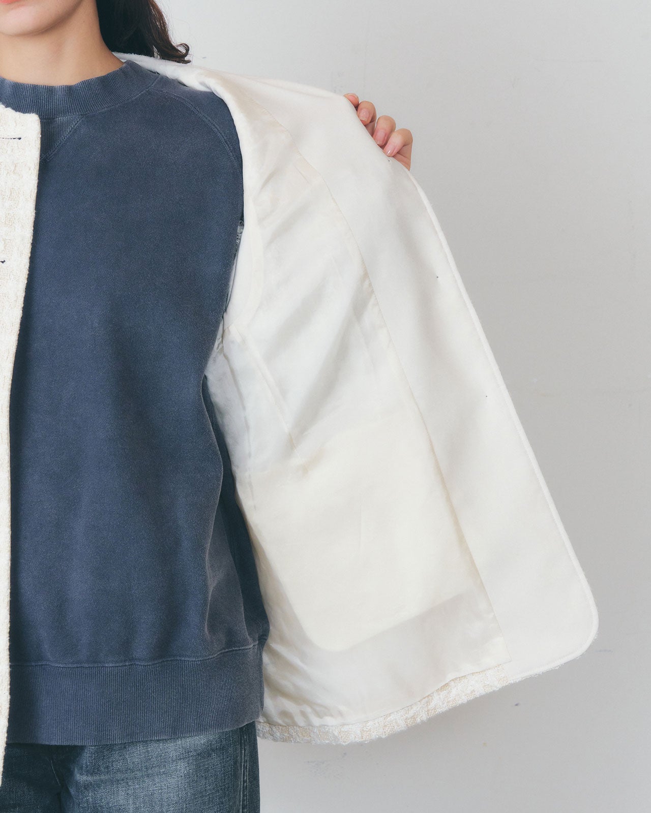 【1月中旬お届け】TWEED GILET