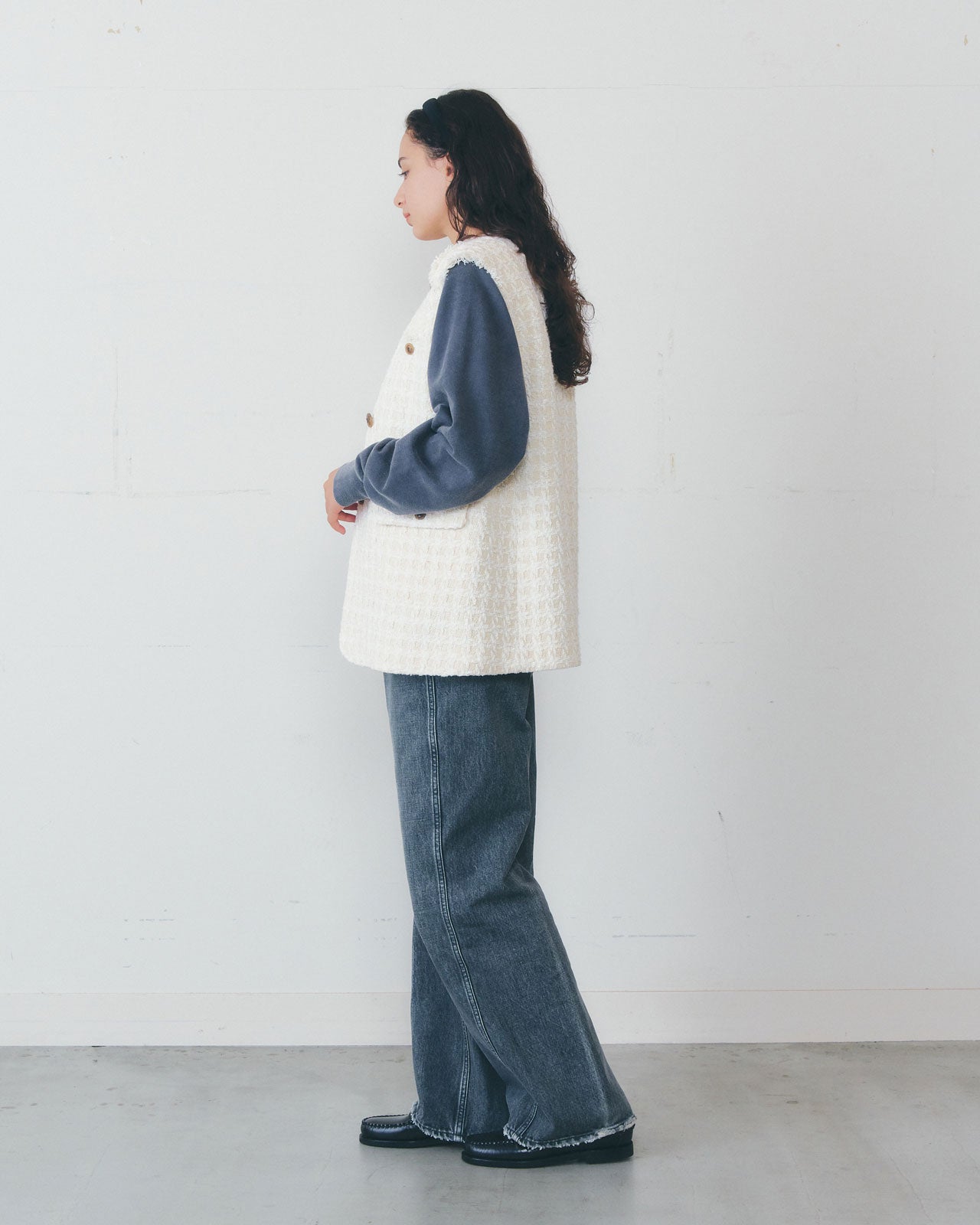 【1月中旬お届け】TWEED GILET