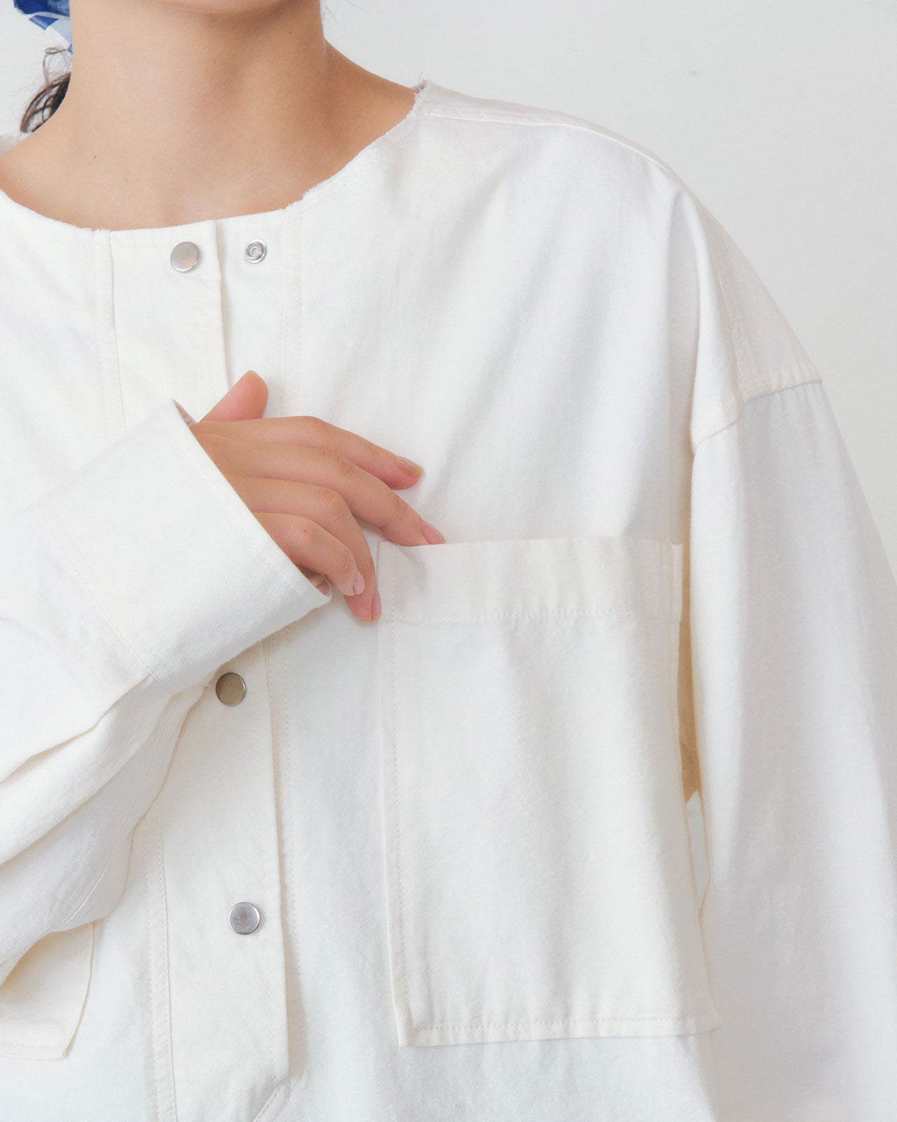 COLLARLESS WORK SHIRT – Shinzone