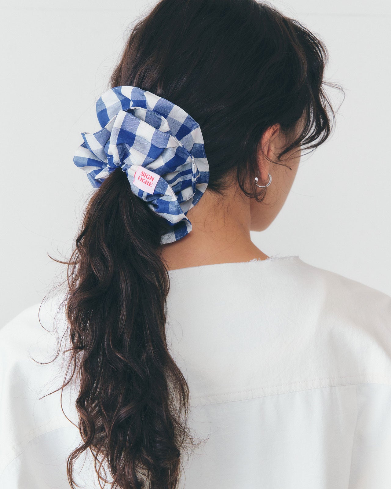 【12月下旬お届け】GINGHAM CHECK SCRUNCHIE