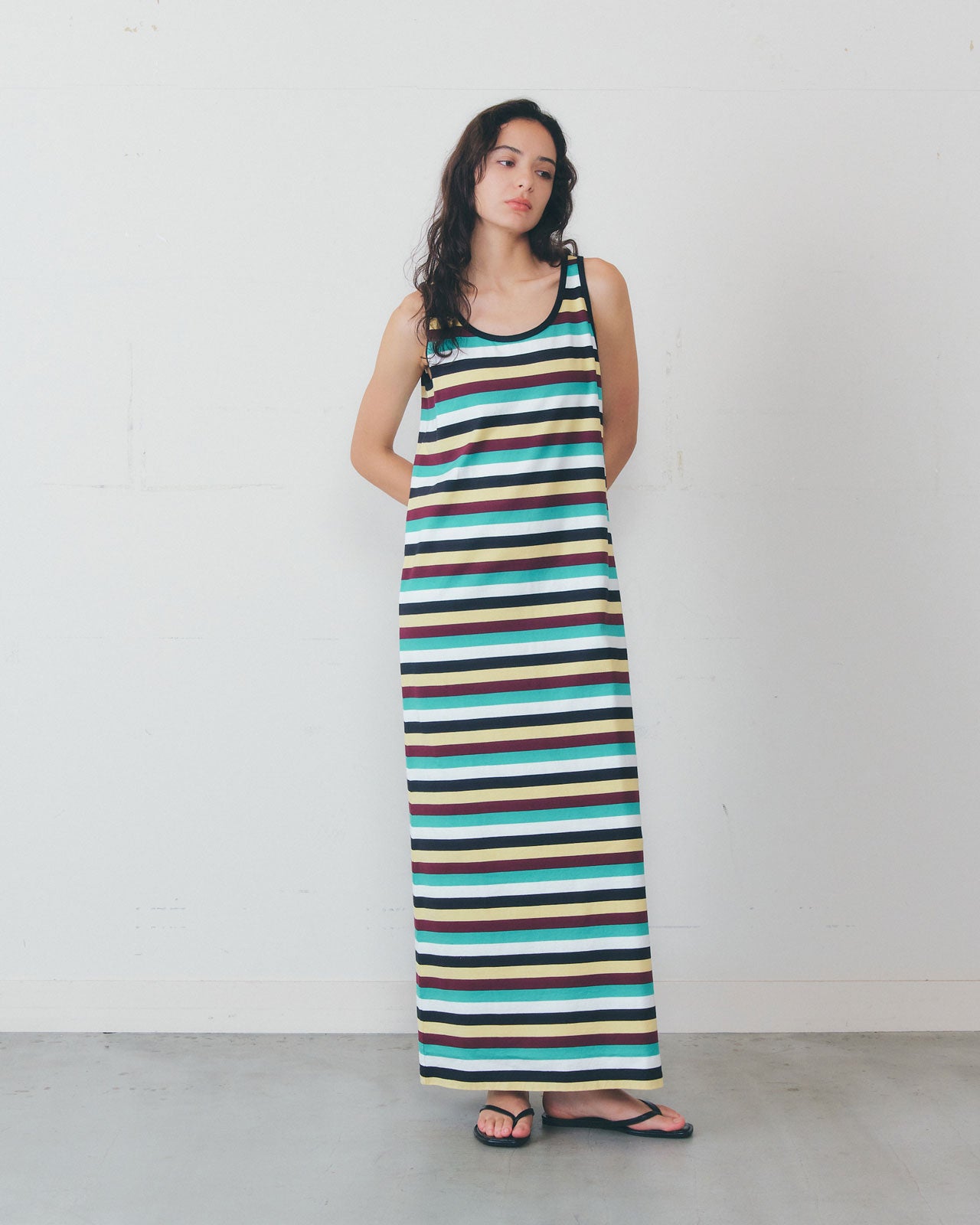 MULTI STRIPED JERSEY DRESS – Shinzone
