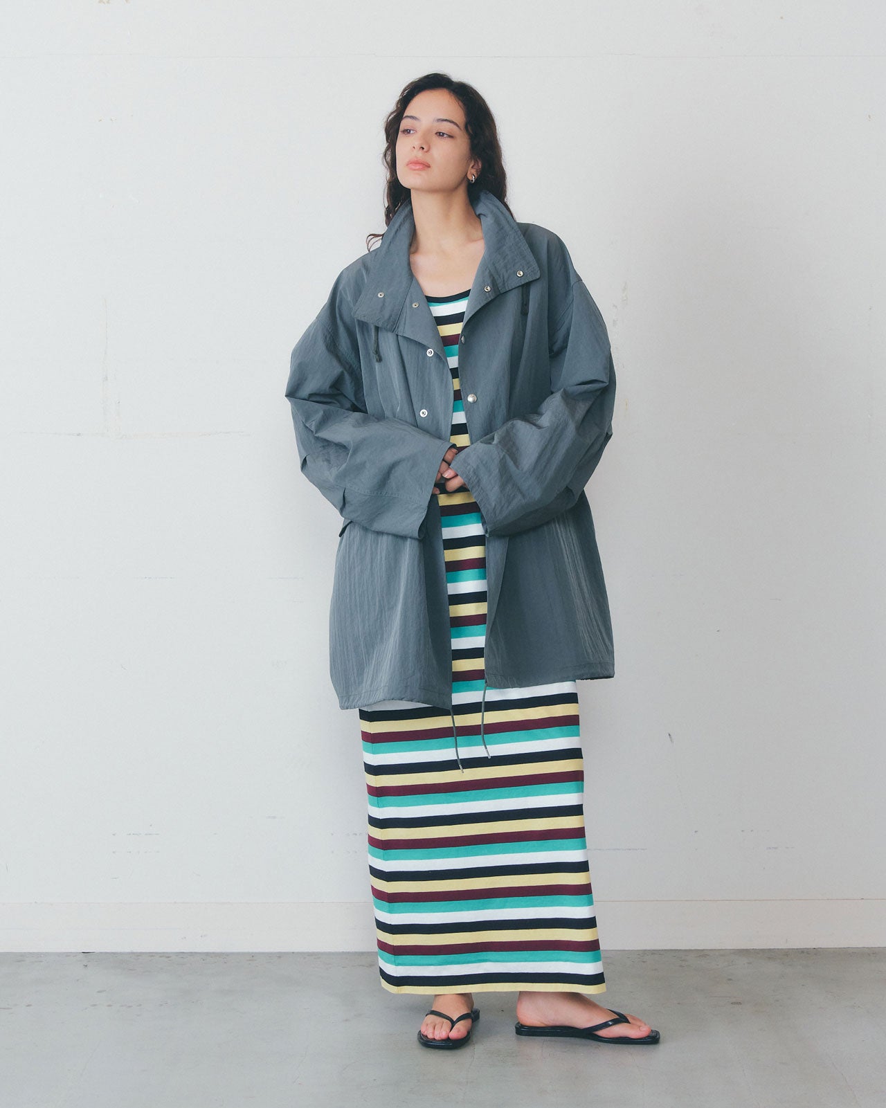 MULTI STRIPED JERSEY DRESS – Shinzone