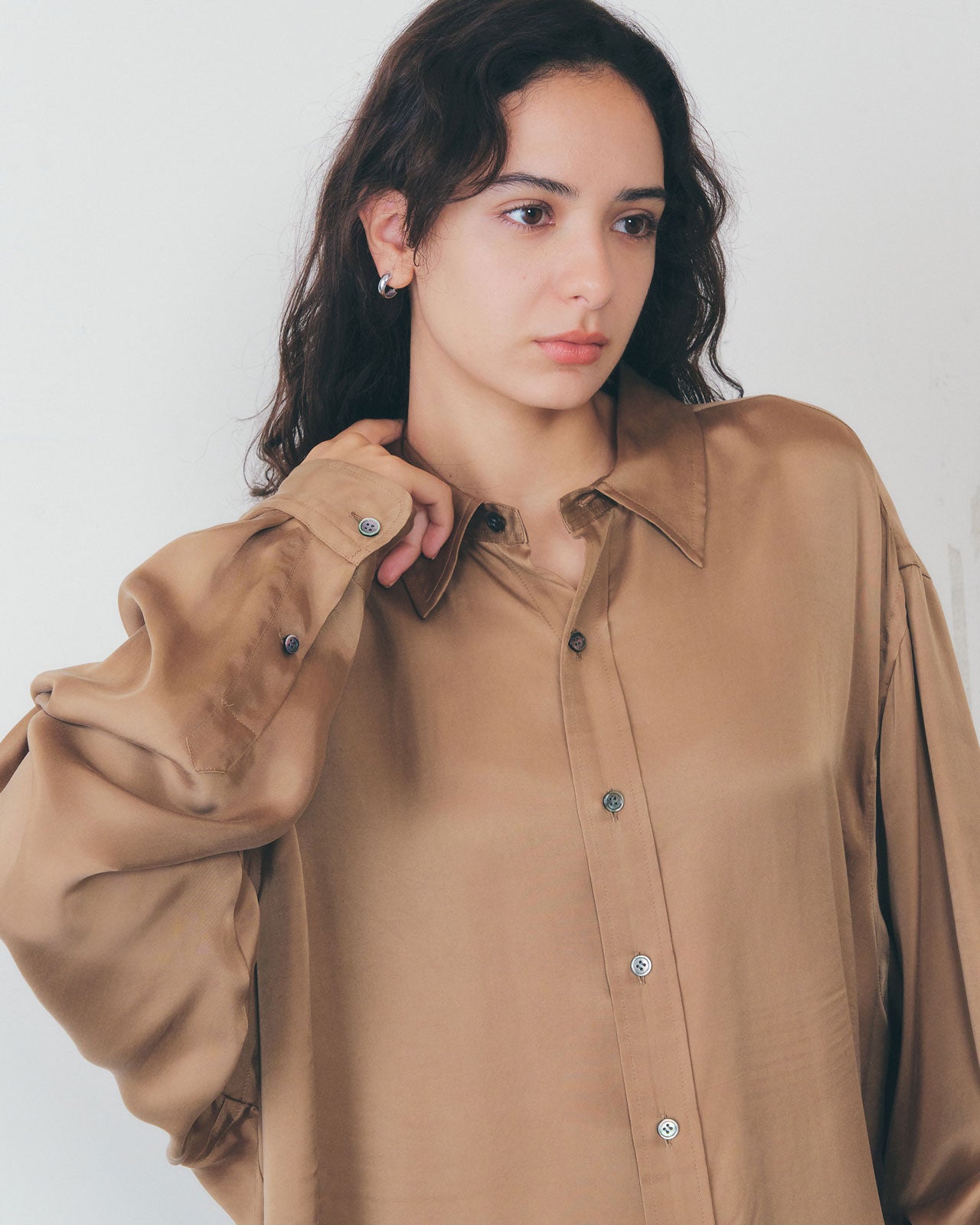 【1月中旬お届け】SILKY CUPRA SHIRT