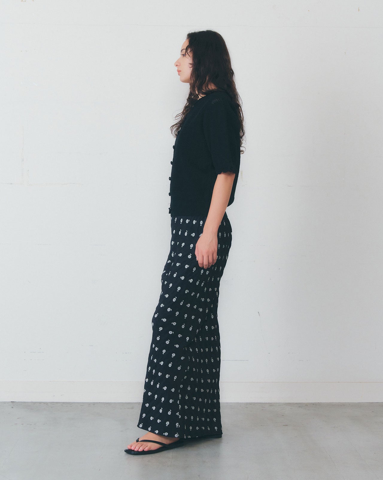 【3月中旬入荷予定】MESH LACE KNIT CARDIGAN