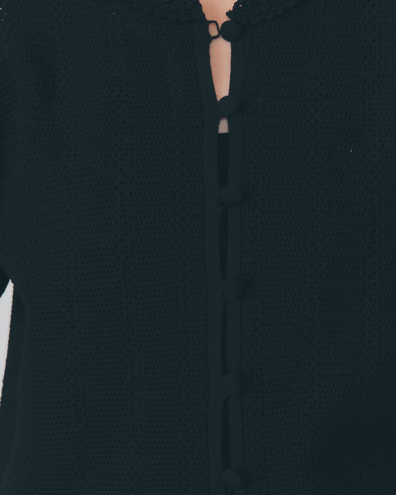 【3月中旬入荷予定】MESH LACE KNIT CARDIGAN