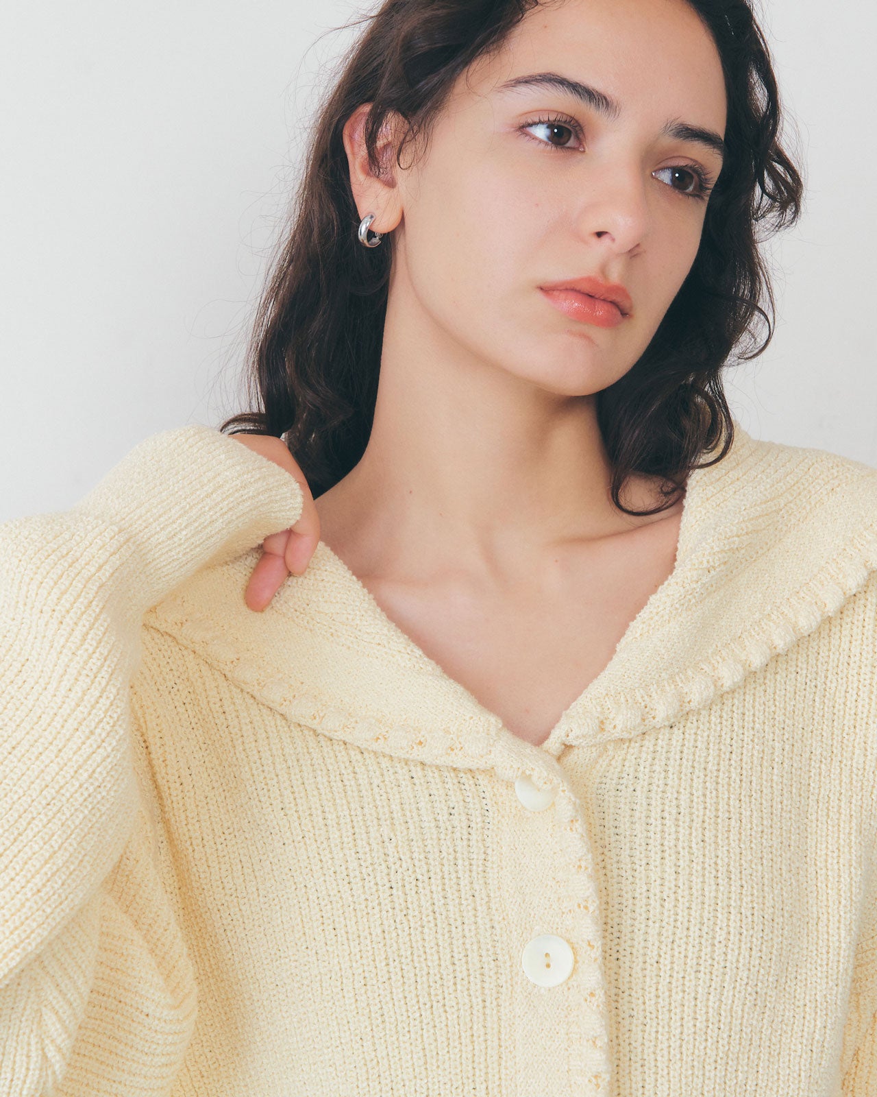 【1月中旬お届け】SAILOR COLLAR KNIT CARDIGAN