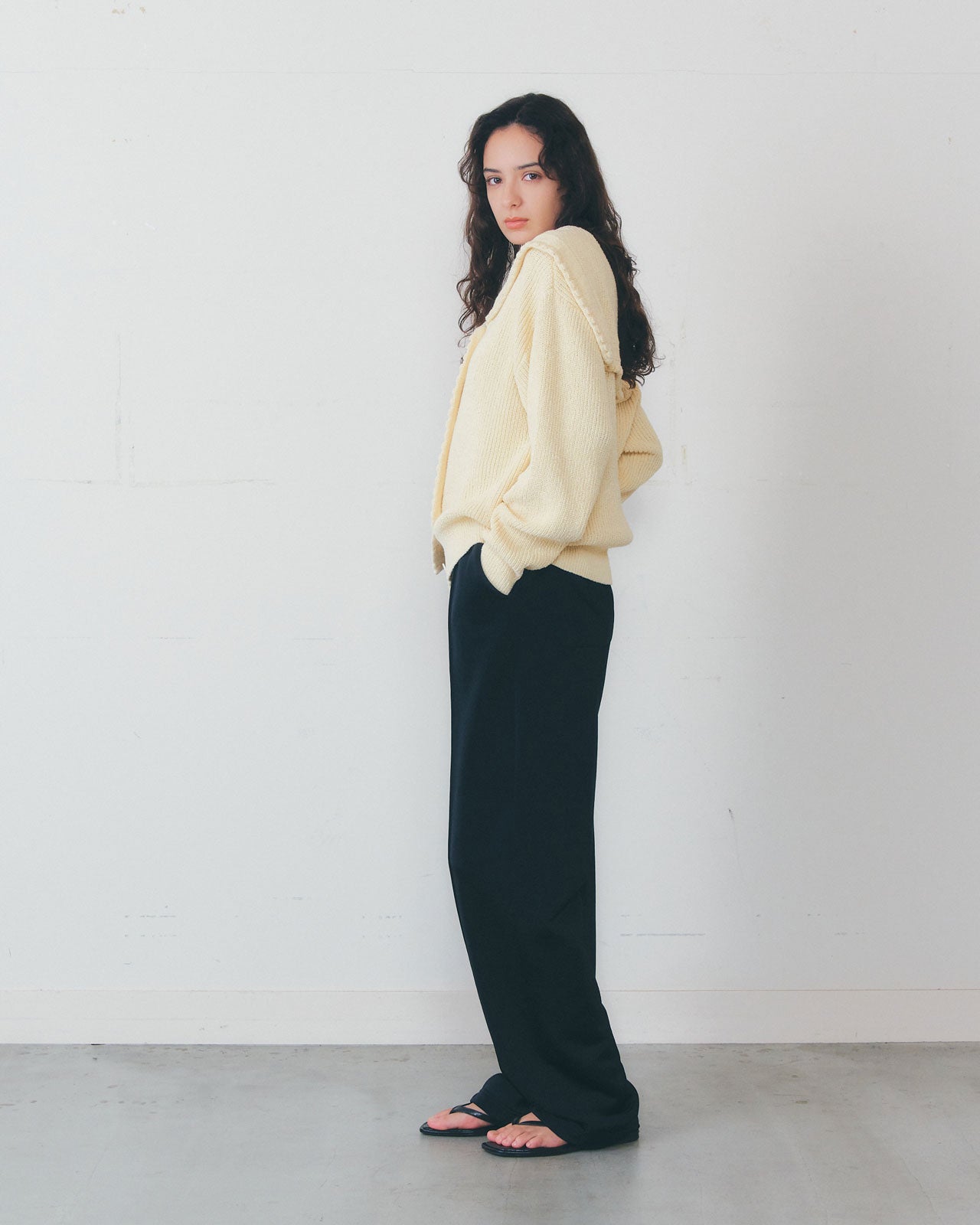 【1月中旬お届け】SAILOR COLLAR KNIT CARDIGAN