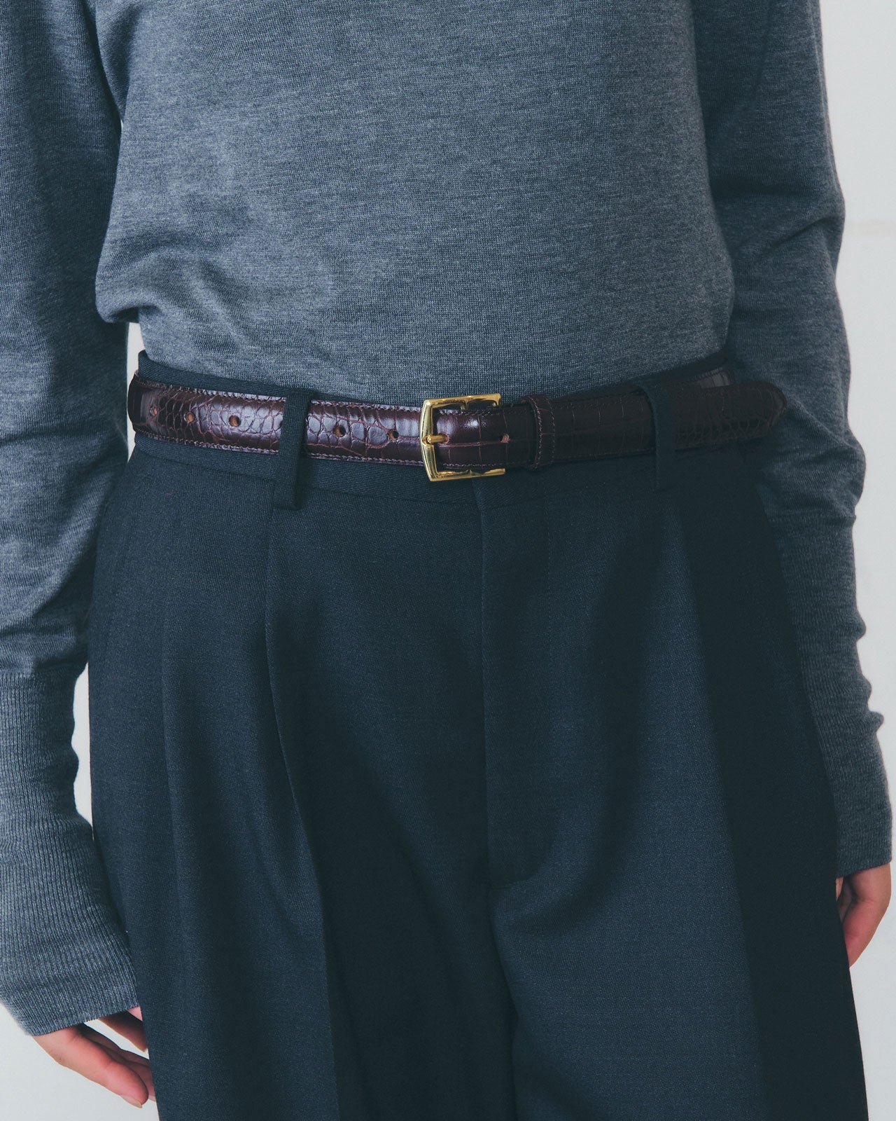 【11月下旬お届け】CROCODILE PLUMP BELT