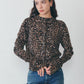 【11月下旬お届け】LEOPARD LONG RIB KNIT CARDIGAN