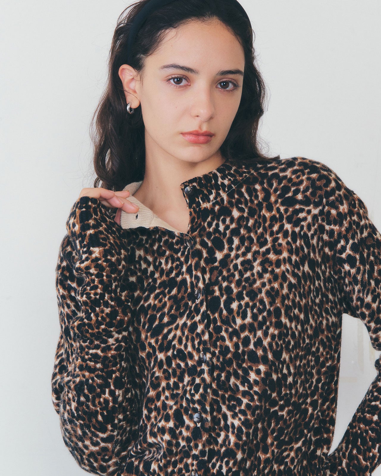 LEOPARD LONG RIB KNIT CARDIGAN – Shinzone