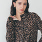 【11月下旬お届け】LEOPARD LONG RIB KNIT CARDIGAN