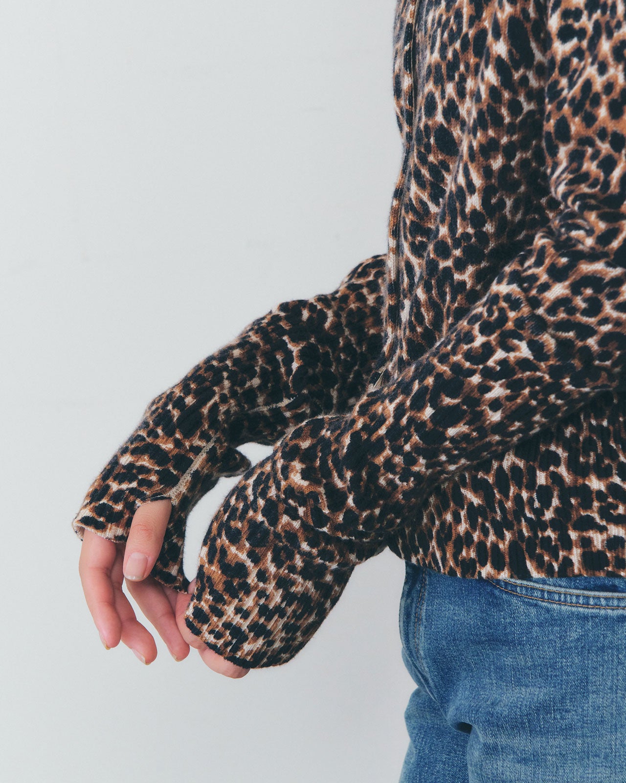 LEOPARD LONG RIB KNIT CARDIGAN – Shinzone