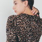 【11月下旬お届け】LEOPARD LONG RIB KNIT CARDIGAN