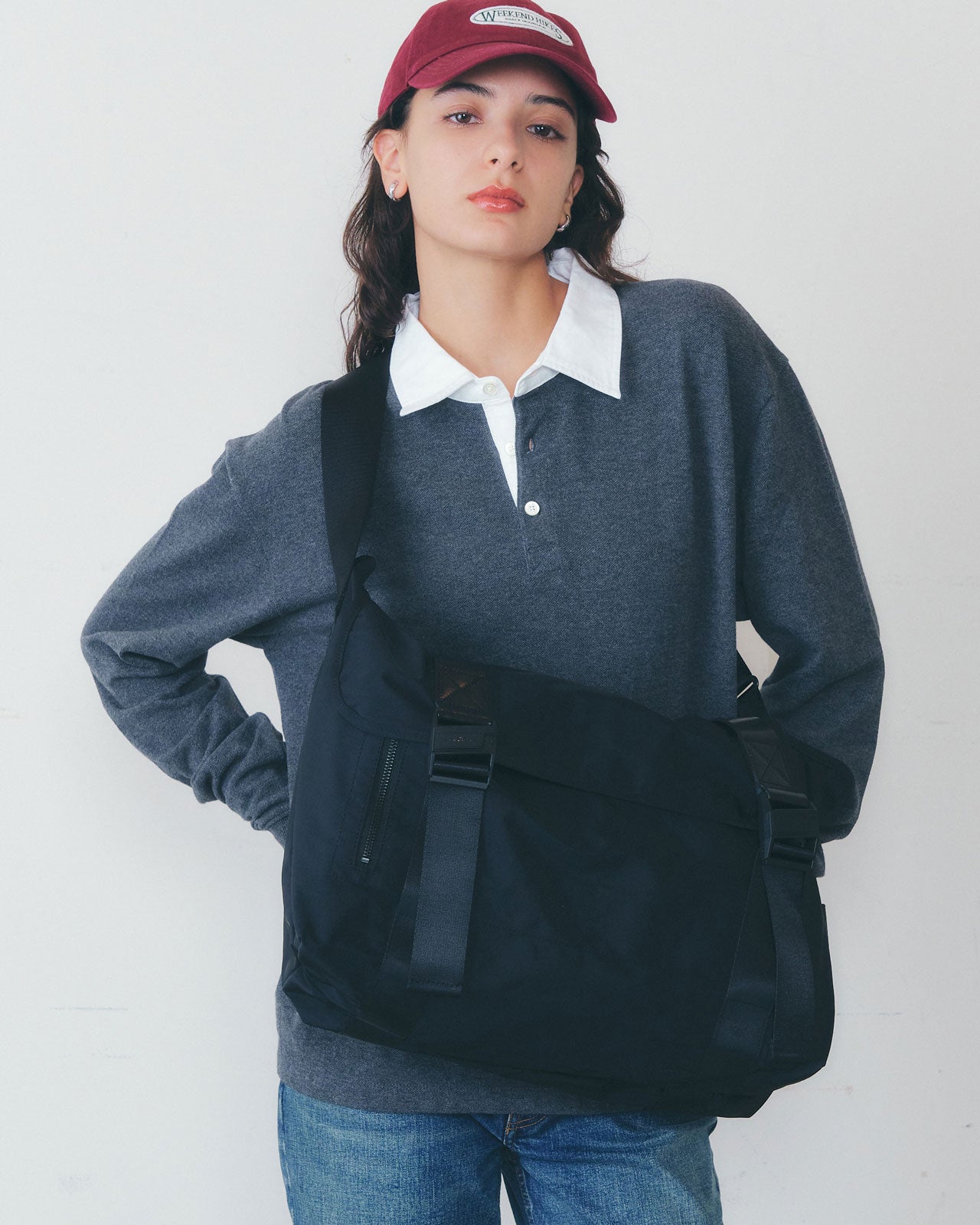 Shinzone AMIACALVA メッセンジャーバッグ S ブラック Shinzone（シンゾーン）× AMIACALVA（アミアカルヴァ）】MESSENGER BAG
