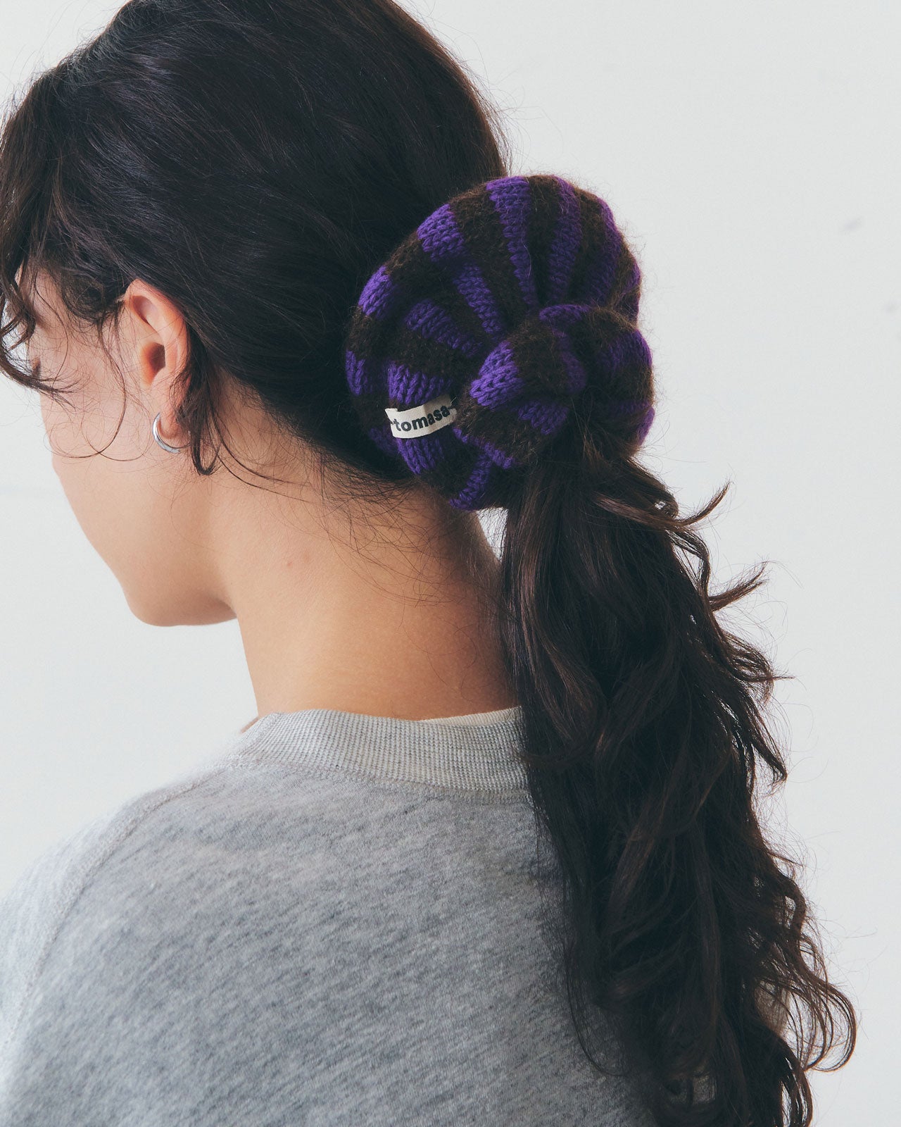 【EXCLUSIVE】tomasa PURPLE MOHAIR SCRUNCHIE