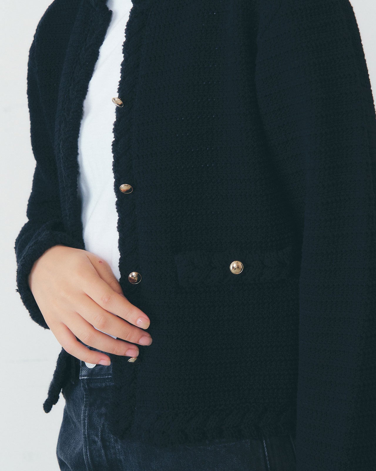 【1月中旬お届け】CROCHET KNIT JACKET