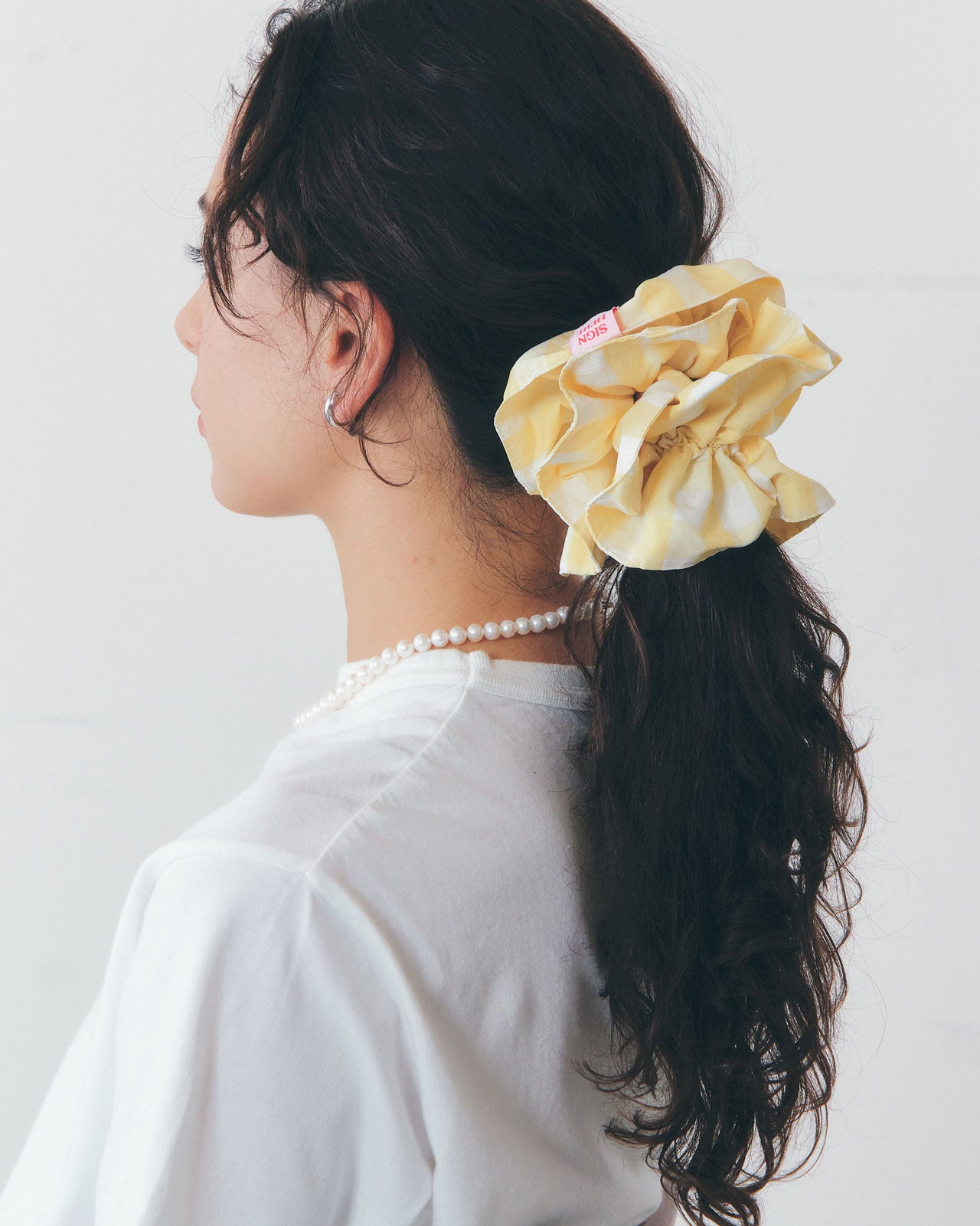 【12月下旬お届け】GINGHAM CHECK SCRUNCHIE