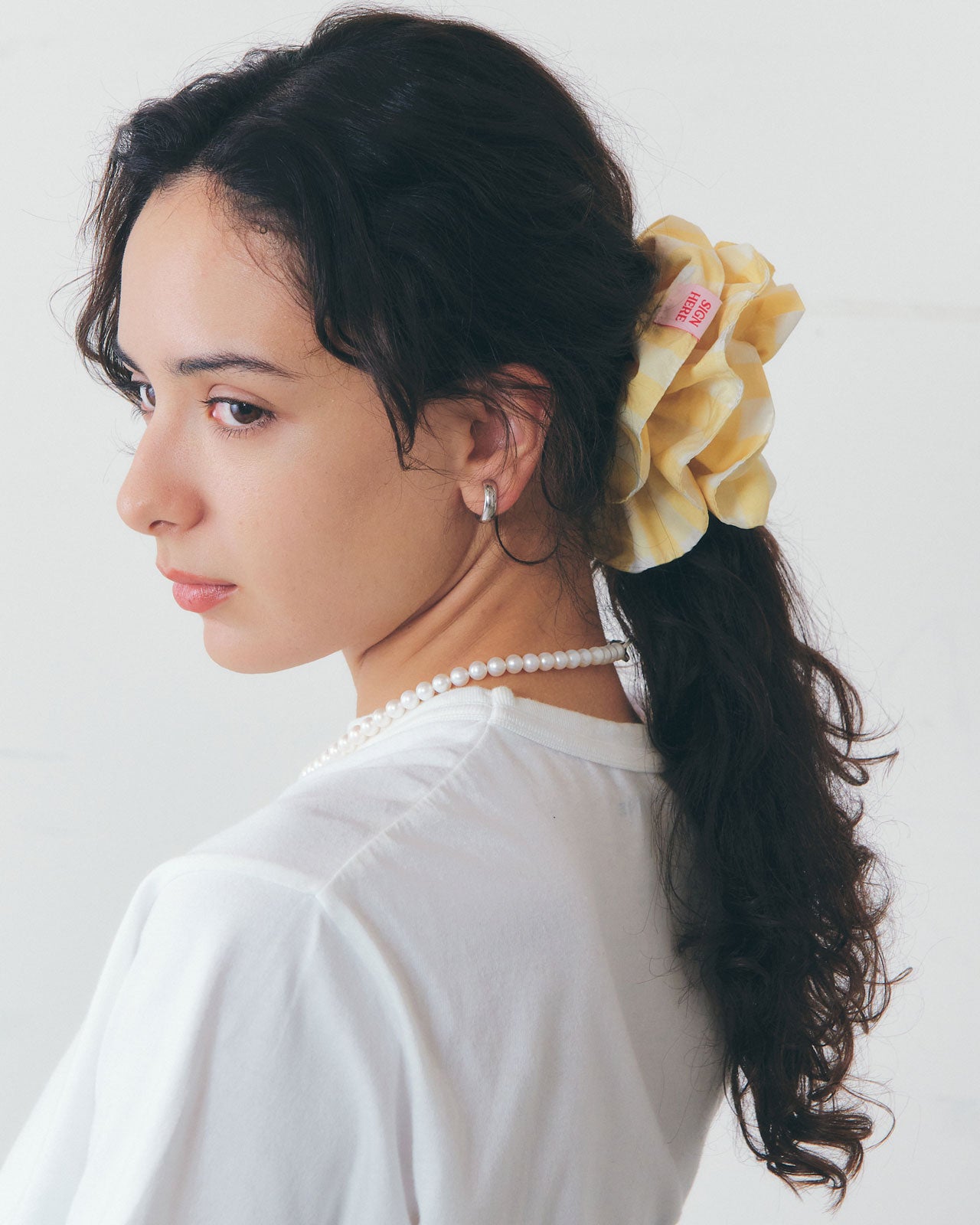 【12月下旬お届け】GINGHAM CHECK SCRUNCHIE