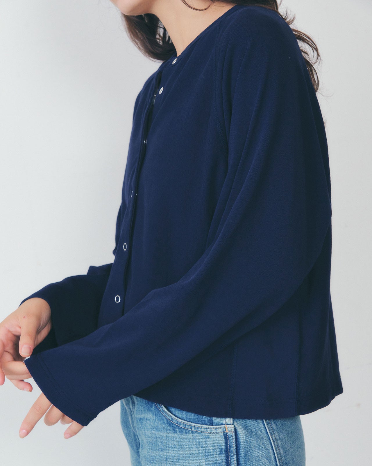 うちこ★THE SHINZONE ネイビー カーディガン 新色登場】COTTON LONG RIB CARDIGAN – Shinzone