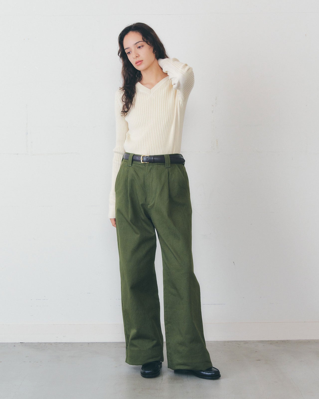 【2月上旬入荷予定】MILITARY RIB KNIT PULLOVER