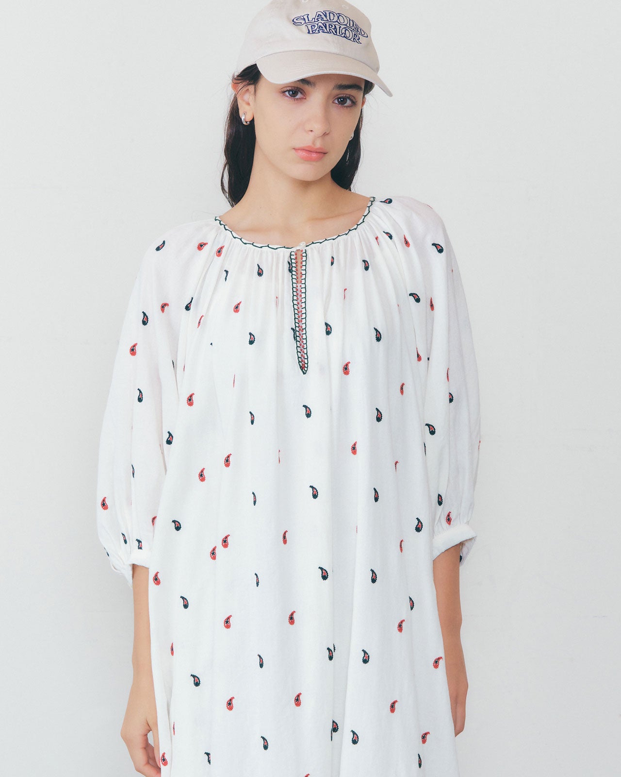 PAISLEY EMBROIDERED DRESS