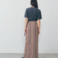 【6月上旬入荷予定】LINEN STRIPED WRAP SKIRT