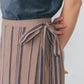 【6月上旬入荷予定】LINEN STRIPED WRAP SKIRT