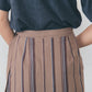 【6月上旬入荷予定】LINEN STRIPED WRAP SKIRT