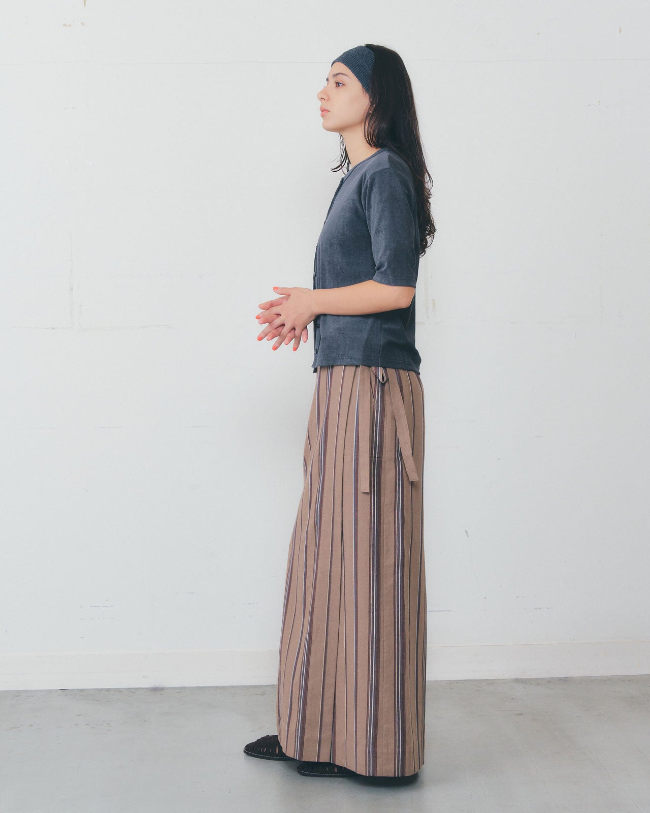 【4月上旬お届け】PILE HALF SLEEVE CARDIGAN