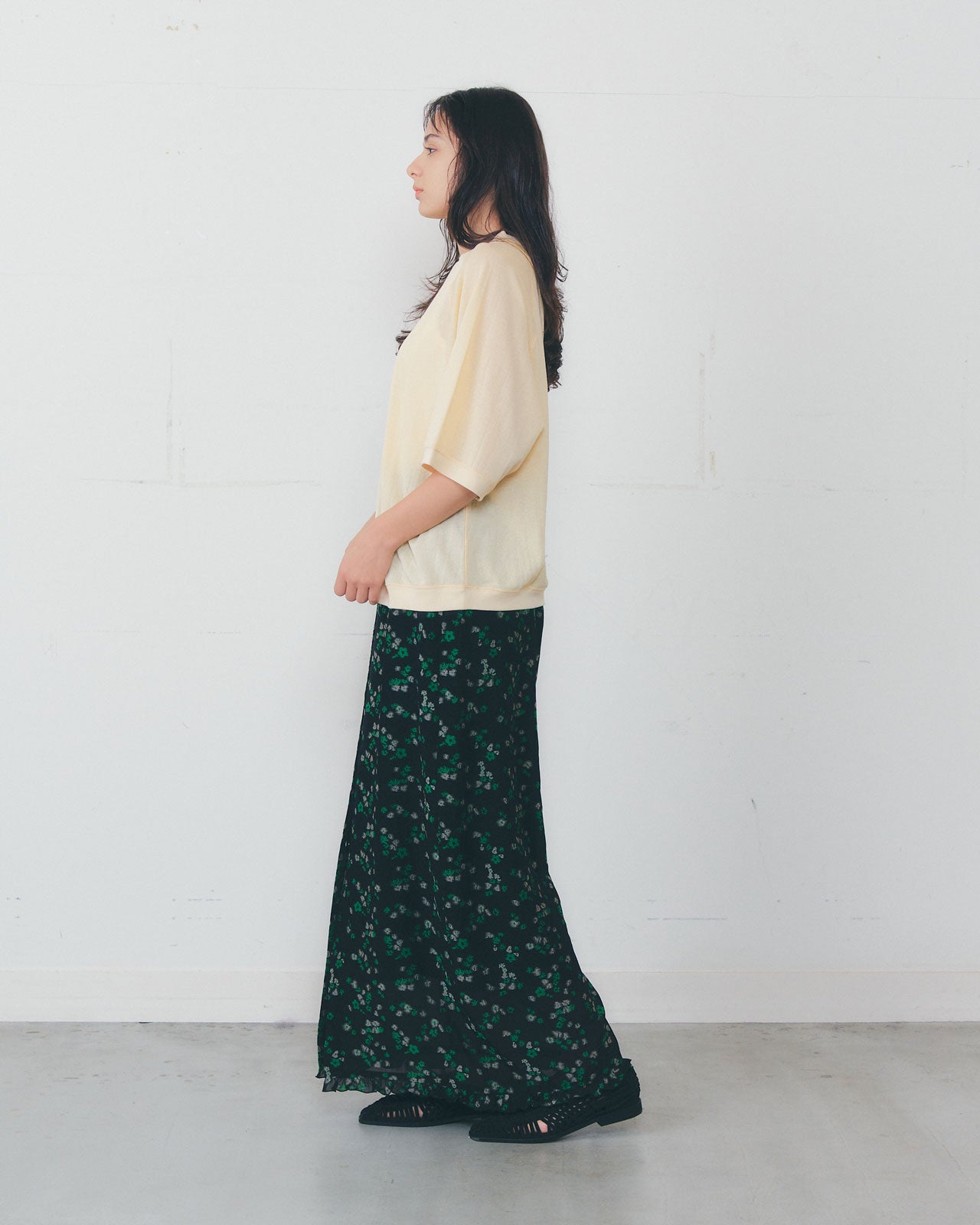 【4月中旬お届け】FLORAL JACQUARD SKIRT