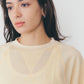 【WHITE/TURQOISE】HALF SLEEVE SWEATSHIRT