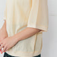 【WHITE/TURQOISE】HALF SLEEVE SWEATSHIRT