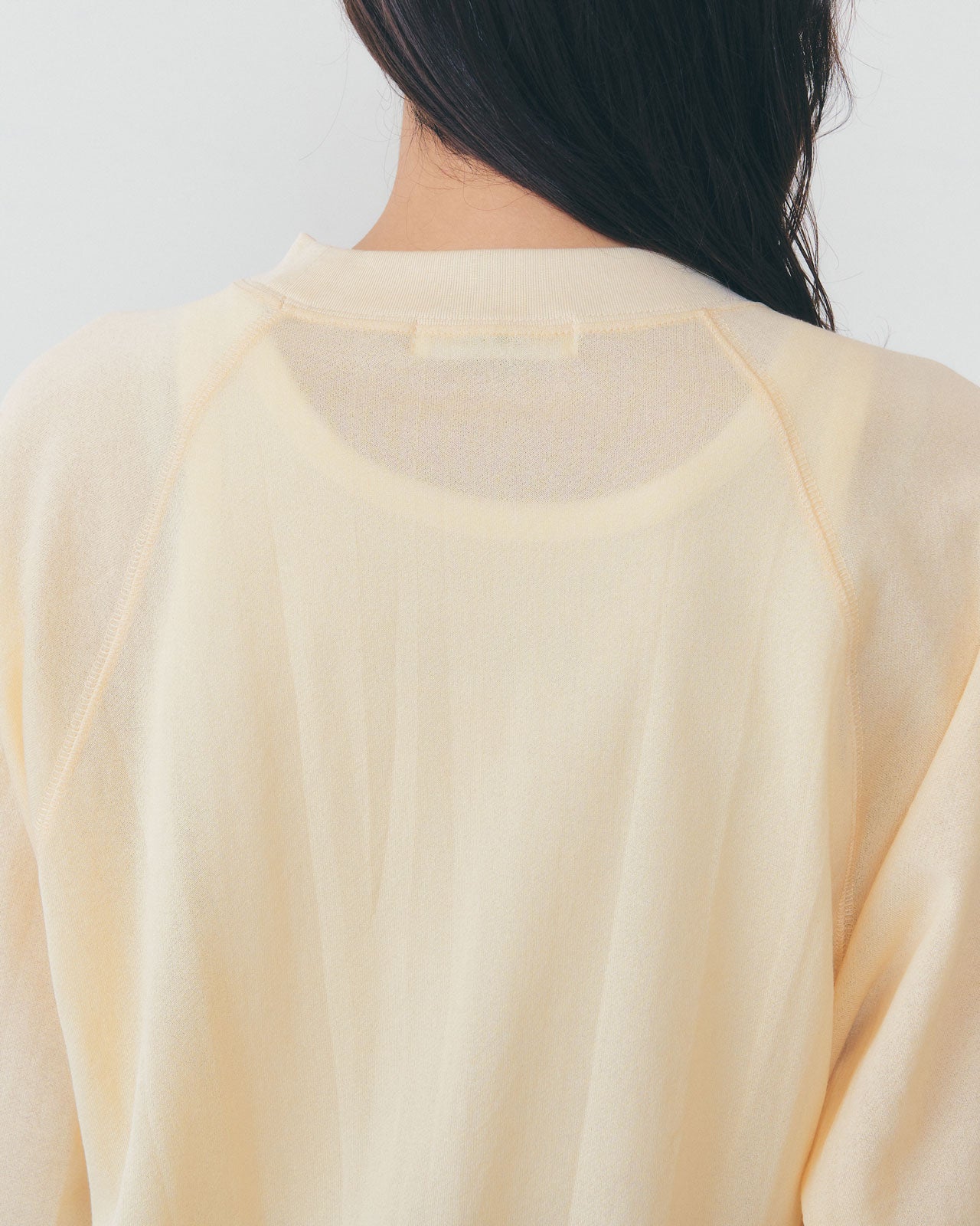 【WHITE/TURQOISE】HALF SLEEVE SWEATSHIRT