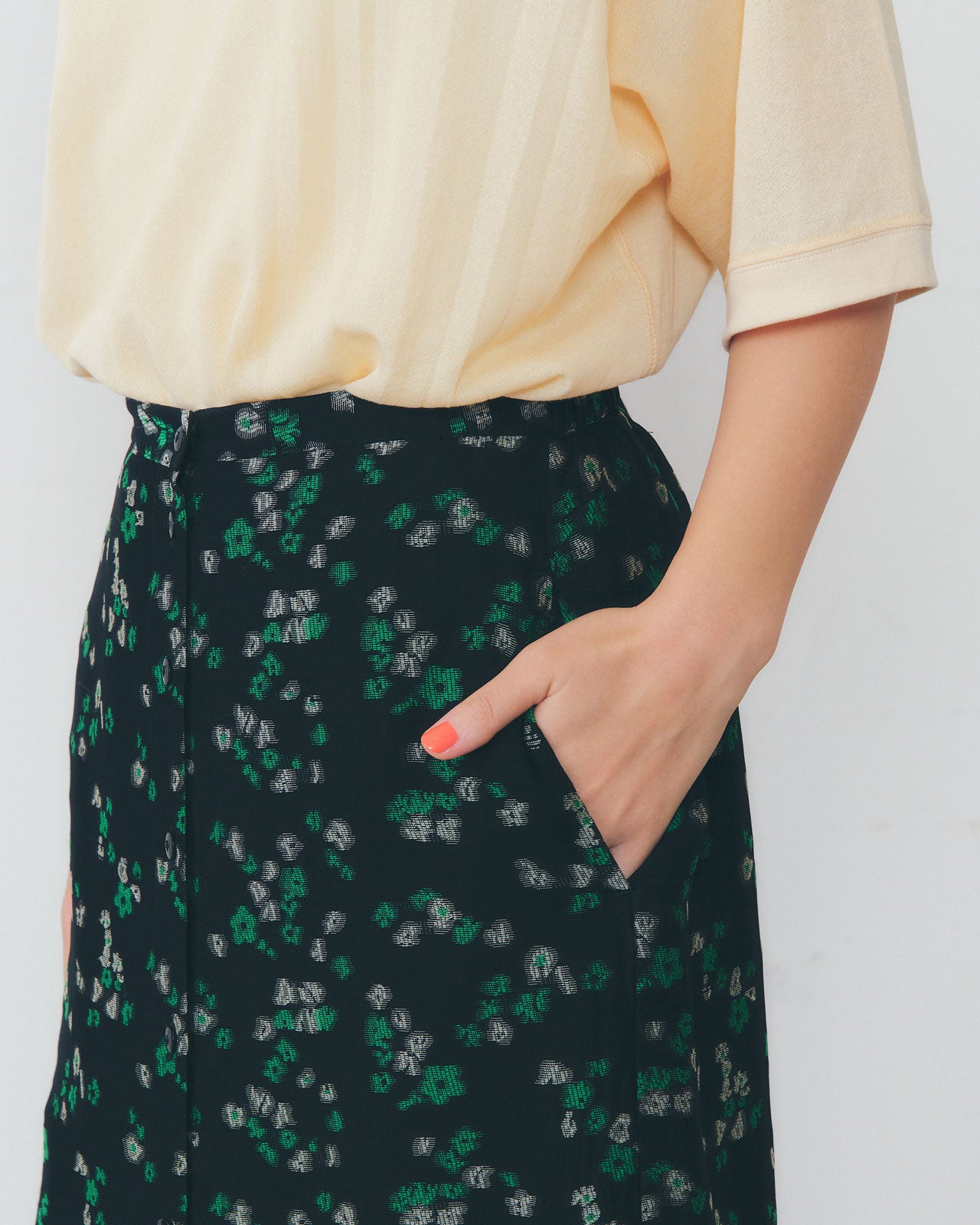 FLORAL JACQUARD SKIRT – Shinzone