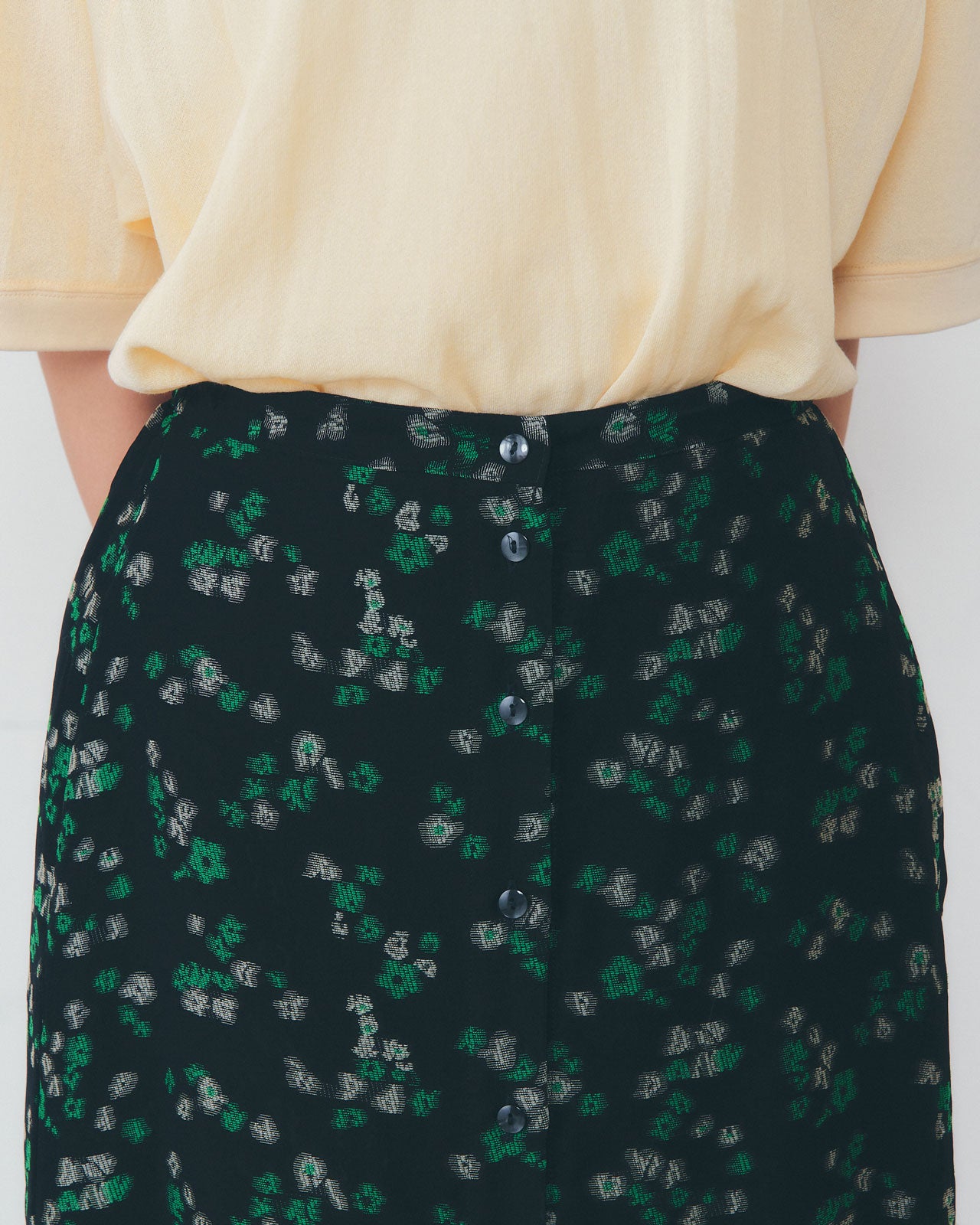 【4月中旬お届け】FLORAL JACQUARD SKIRT
