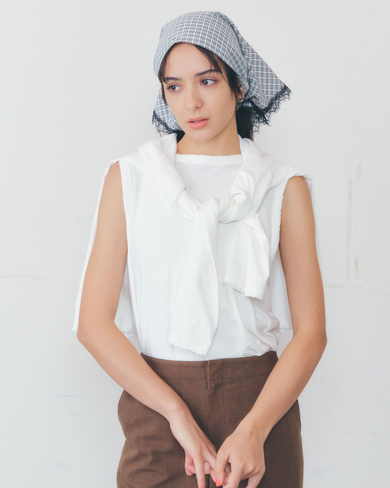 DOBBY CHECKED BANDANA – Shinzone